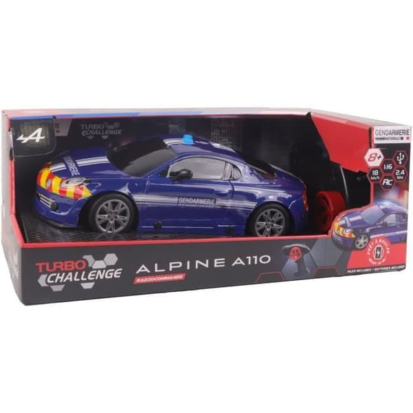 Fjernstyret bil - TURBO CHALLENGE - Alpine A110 Gendarmerie - Fra 8 år