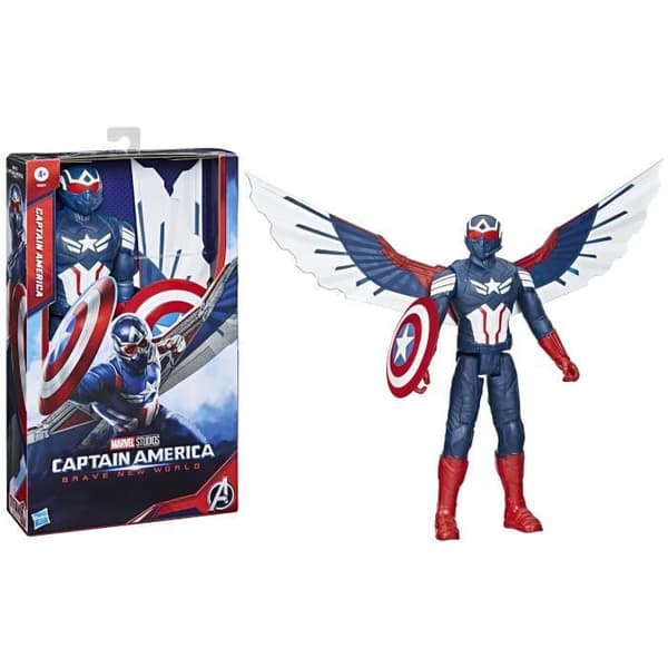 Captain America Figur 30 cm Deluxe, Marvel Studios Captain America Fagre Nye Verden