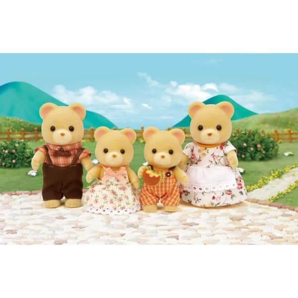 Miniaturefigurer - SYLVANIAN FAMILIES - Bjørnefamilien - 4 artikulerede og omhyggeligt klædte figurer