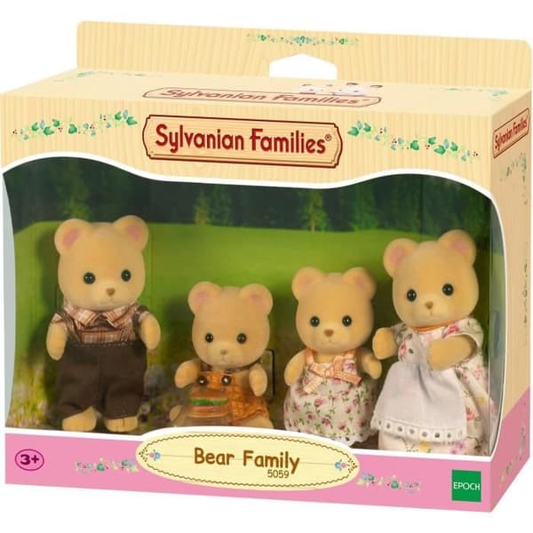 Miniaturefigurer - SYLVANIAN FAMILIES - Bjørnefamilien - 4 artikulerede og omhyggeligt klædte figurer