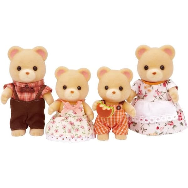 Miniaturefigurer - SYLVANIAN FAMILIES - Bjørnefamilien - 4 artikulerede og omhyggeligt klædte figurer