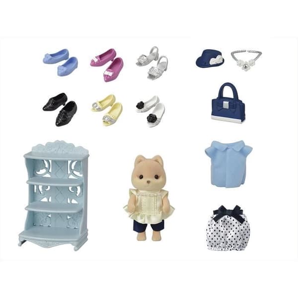 SYLVANIAN FAMILIES Moderiktig och karamellfärgad hundväska för barn med storasyster