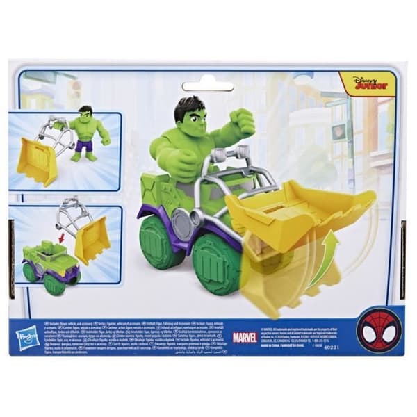 Spidey Hulk Wrecker Truck Set, Fordon med 10 cm Figur, Leksaker för 3-åringar, Spidey och hans fantastiska vänner