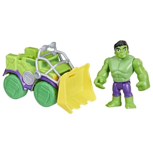 Spidey Hulk Wrecker Truck Set, Fordon med 10 cm Figur, Leksaker för 3-åringar, Spidey och hans fantastiska vänner