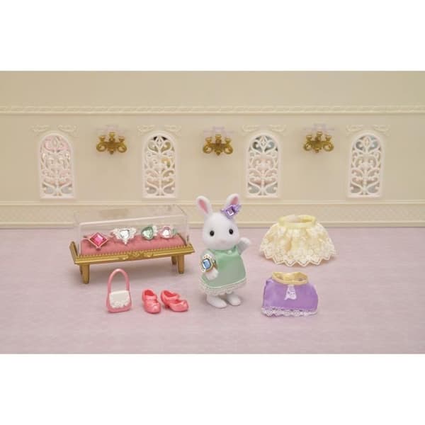 Miniaturefigurer - SYLVANIAN FAMILIES - 5647 - Modekuffert og Storesøster Snekanin