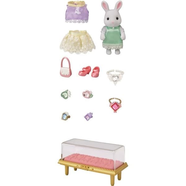 Miniaturefigurer - SYLVANIAN FAMILIES - 5647 - Modekuffert og Storesøster Snekanin