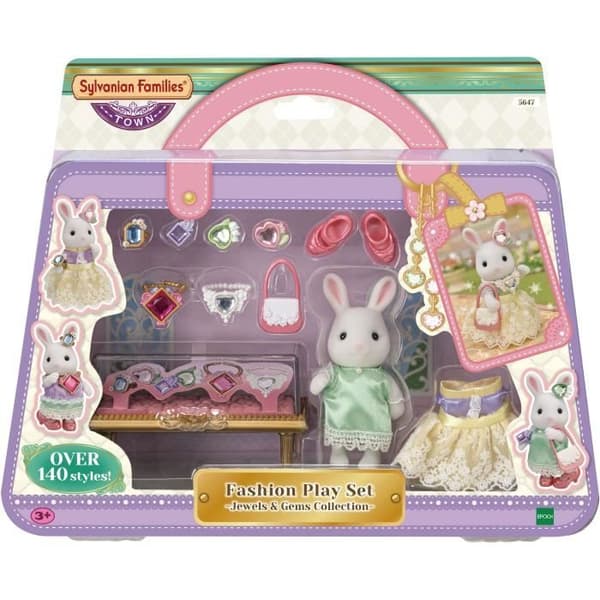 Miniaturefigurer - SYLVANIAN FAMILIES - 5647 - Modekuffert og Storesøster Snekanin