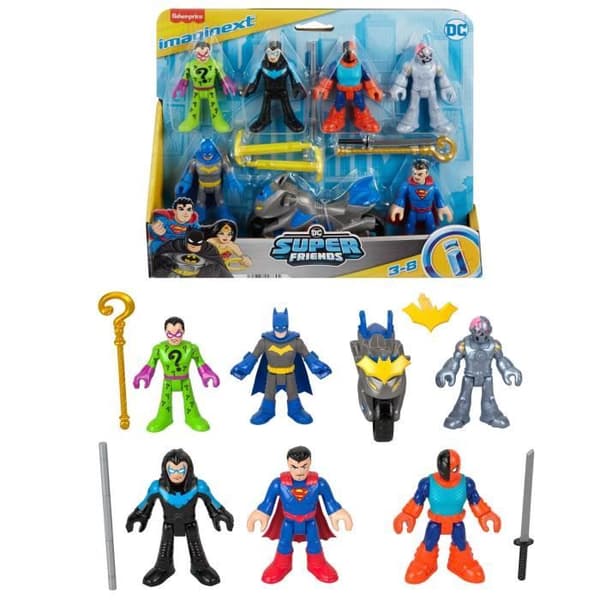 Imaginext-DC Super Friends-Deluxe Figurset med 9 Element - Imaginext - HXF94