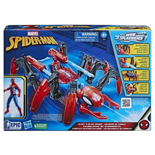 Spider-Man Actionfigur Spider-Man Kampvogn - Affyrer Vand og Projektiler - Fra 4 år - HASBRO, Marvel