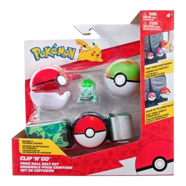 BANDAI Clip 'N' Go -vyö - Pokémon - Bulbasaur Clip 'N' Go -vyö - Monivärinen - punainen