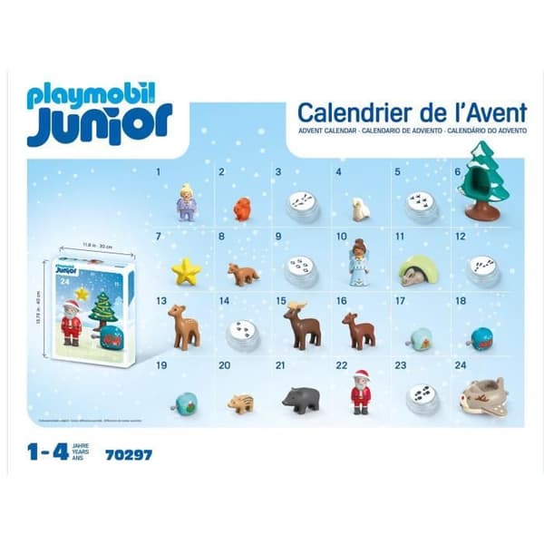 PLAYMOBIL JUNIOR 70297 PLAYMOBIL Junior Adventskalender, 24 overraskelser, Fra 12 måneder