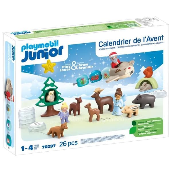 PLAYMOBIL JUNIOR 70297 PLAYMOBIL Junior Adventskalender, 24 overraskelser, Fra 12 måneder