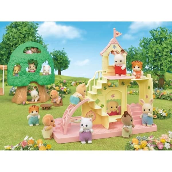 SYLVANIAN FAMILIES - 5319 - Babyslottet - Förskola, Skola - Chokladkaninunge - Blandad - 3 år gammal