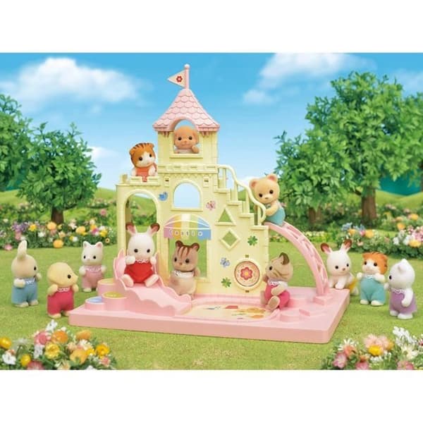 SYLVANIAN FAMILIES - 5319 - Babyslottet - Förskola, Skola - Chokladkaninunge - Blandad - 3 år gammal