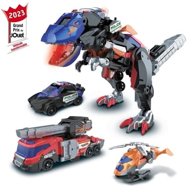 VTECH SWITCH & GO -YHDISTELMÄ - TRIO Mega T-Rex SOS (3 yhdessä) Rakennettava lelu lapsille 4-vuotiaista ylöspäin