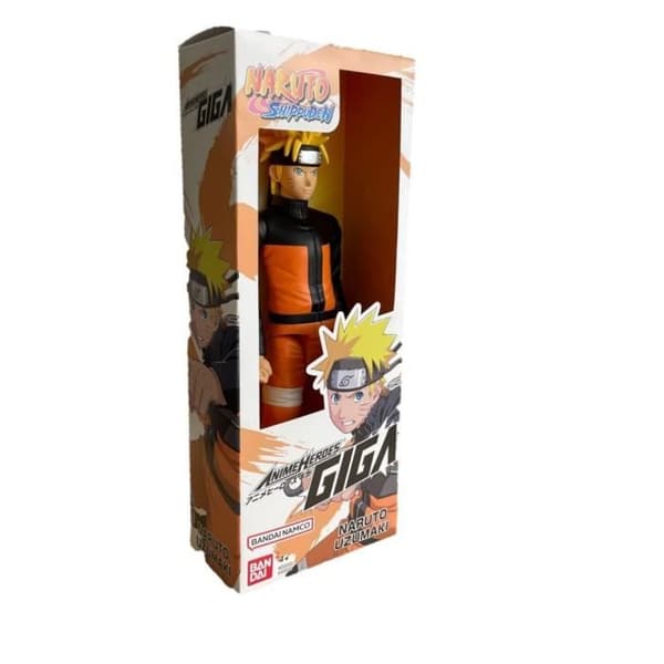 Stor ledad figur - BANDAI - Anime Heroes - Naruto Shippuden - Anime Heroes Mega Figur 30 cm - Naruto Uzumaki