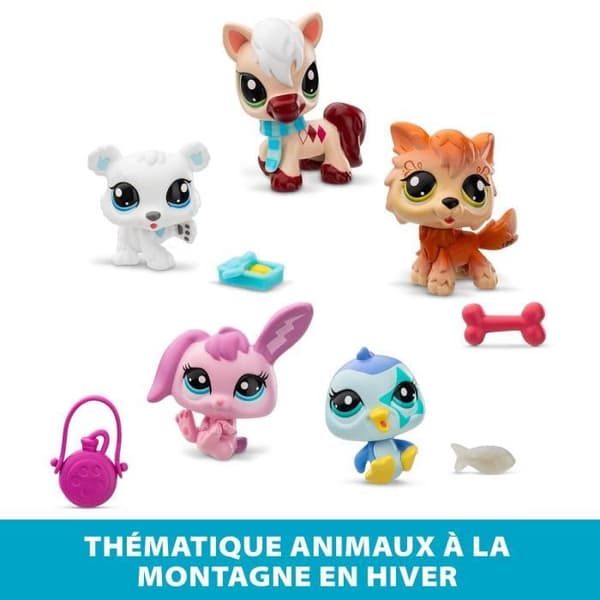 Paket med 5 husdjur - BANDAI - Littlest Pet Shop Mountain - Samlardjur
