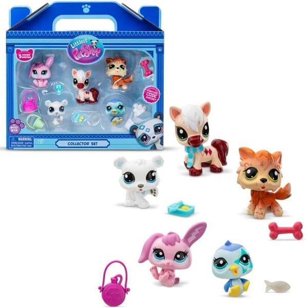 Paket med 5 husdjur - BANDAI - Littlest Pet Shop Mountain - Samlardjur