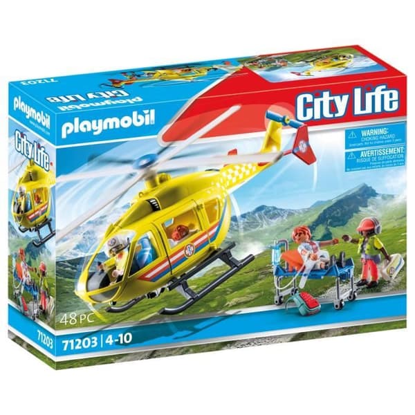 PLAYMOBIL 71203 Redningshelikopter, Figur, City Action Redningsarbejdere