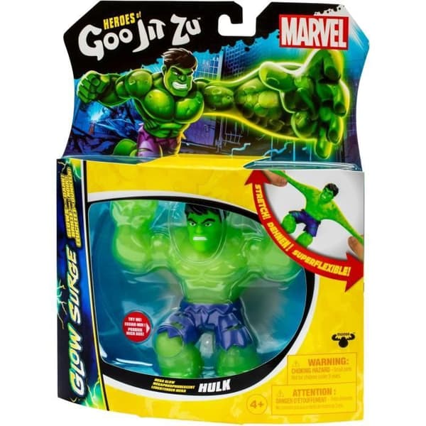 Hulk Glow Surge 11cm - HERoE OF GOO JIT ZU - MARVEL - Lysande och utdragbar figur