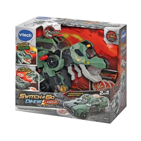VTECH - Switch & Go Dinosaur Launcher - Tyram, Super T-Rex Eldkastare