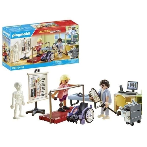 PLAYMOBIL 71617 Sjukgymnastikverkstad, Sjukhus, Actionhjältar, 69 delar, Från 4 år