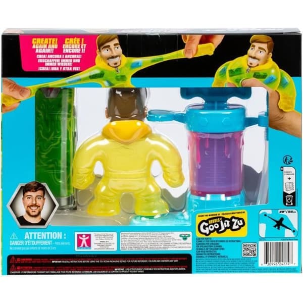 Kreationssæt - MRBEAST LAB - Goo Jit Zus helte - Pumpe inkluderet - Figur, der kan tilpasses - Tilbehør medfølger