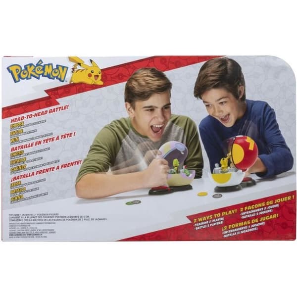 2 Poképalloa Pokémoneineen ja 6 hyökkäyslevyllä - BANDAI - Pokémon - Poképallon yllätyshyökkäys Pikachu vs. Arcko - Peli