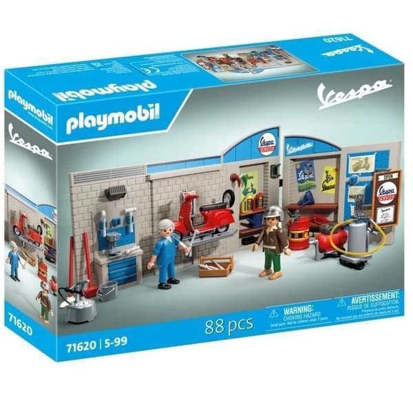 PLAYMOBIL 71620 Vespa Garage, Retrostil, 60'erne, 88 dele, Voksen, Klassiske biler