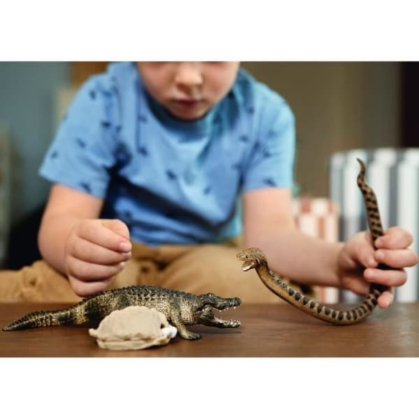 Schleich 42559 Villieläinten aligaattori/anakonda-kaksintaistelusarja, villieläinhahmoja, lapsille 3-vuotiaista ylöspäin