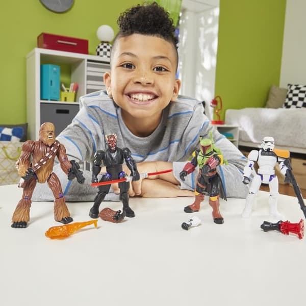 MixMashers Boba Fett, 12 cm brugerdefinerbar figur, der kan blandes med tilbehør, Star Wars, fra 4 år