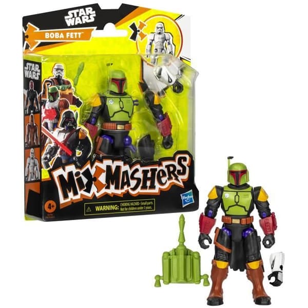 MixMashers Boba Fett, 12 cm brugerdefinerbar figur, der kan blandes med tilbehør, Star Wars, fra 4 år