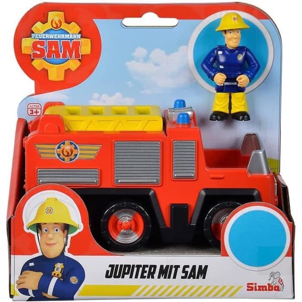 Brandmand Sam Mini-køretøj - SILVERTORN - Jupiter-lastbil - Leddelt figur inkluderet - Fra 3 år