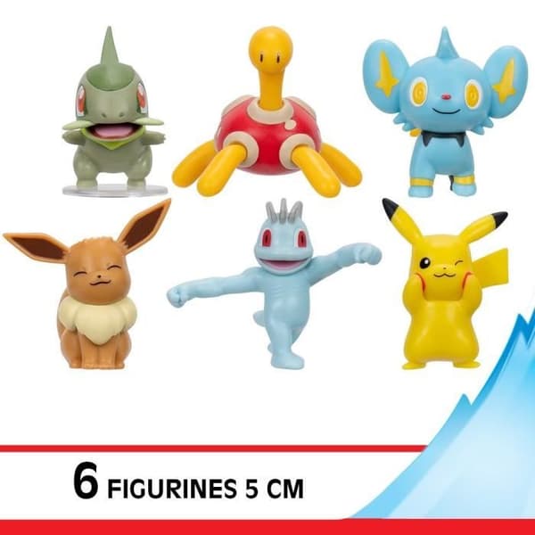 Paket med 6 Pokémon-figurer - BANDAI - JW3614 - 5 cm - Pokémon Battles