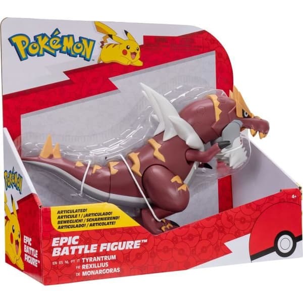 Figur - BANDAI - Legendarisk Pokémon Rexilius - 30 cm, leddelt, i tegneserieskala