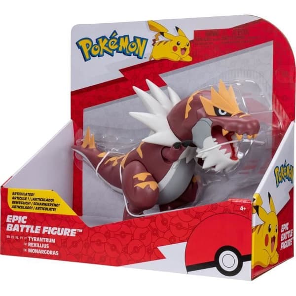 Figur - BANDAI - Legendarisk Pokémon Rexilius - 30 cm, leddelt, i tegneserieskala