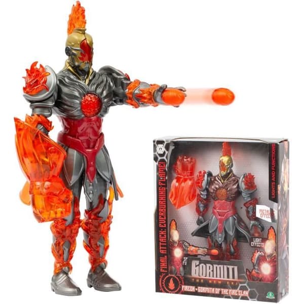 Leddelt figur - GORMITI - Gormiti med ildlysangreb - Fireon - 27 cm - fra 4 år - GRV073