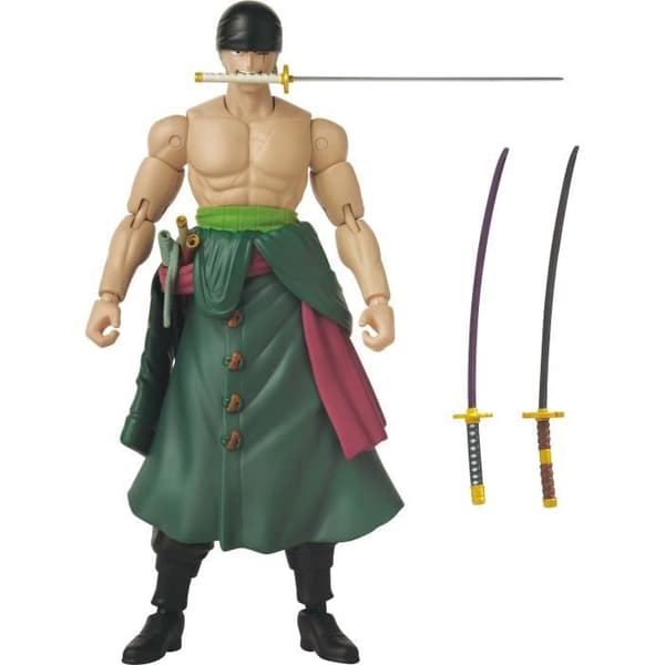 Anime Heroes Figur - BANDAI - One Piece Zoro Style 3 Sværd 17 cm - 16 ledpunkter