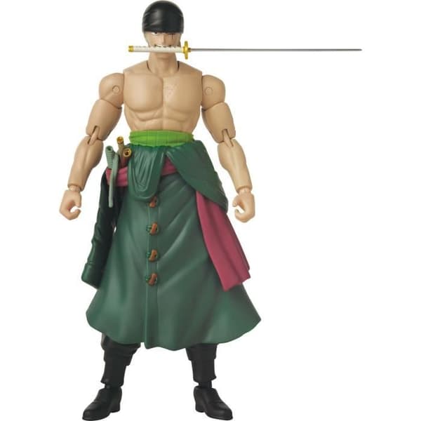 Anime Heroes Figur - BANDAI - One Piece Zoro Style 3 Sværd 17 cm - 16 ledpunkter