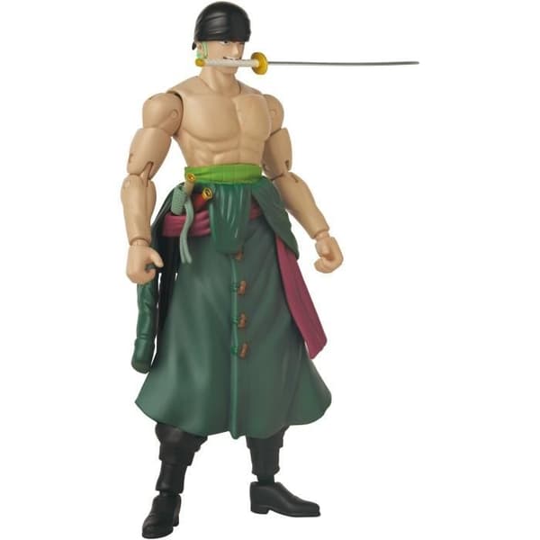 Anime Heroes Figur - BANDAI - One Piece Zoro Style 3 Sværd 17 cm - 16 ledpunkter