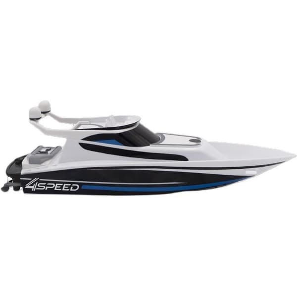 Fjernstyret båd - SILVERLIT - 4SPEED - Speedbåd - 8 km/t - 34 cm - hvid og sort - 8 år gammel