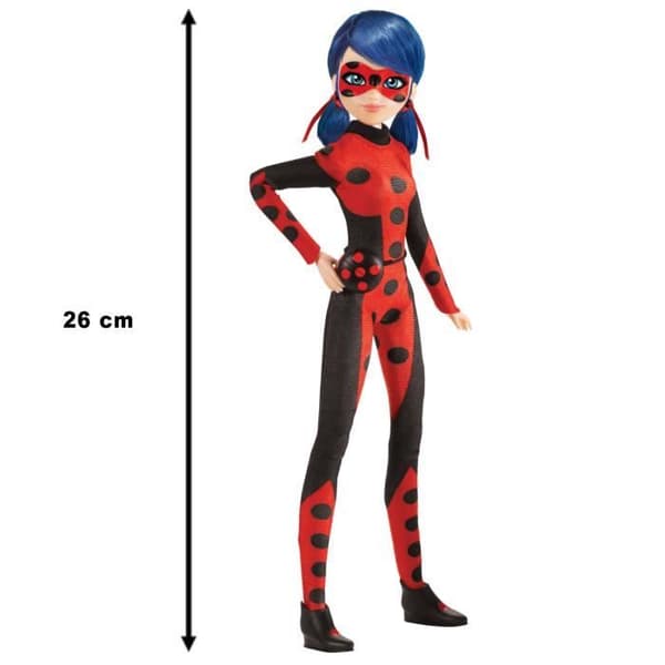 Miraculous - Dukke 26 cm - Mariehøne nyt kostume