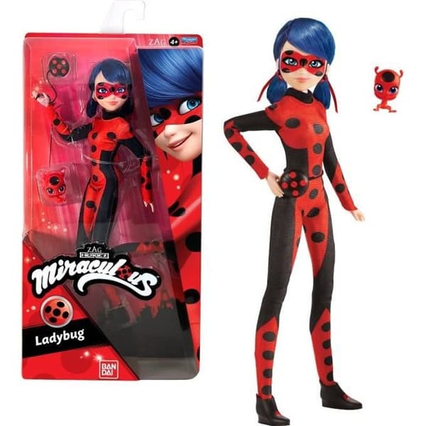 Miraculous - Dukke 26 cm - Mariehøne nyt kostume