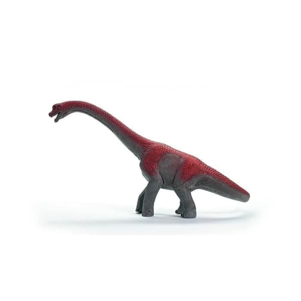 Brachiosaurus-figur, röd med realistiska detaljer, för barn från 4 år, SCHLEICH 15044 Dinosaurier