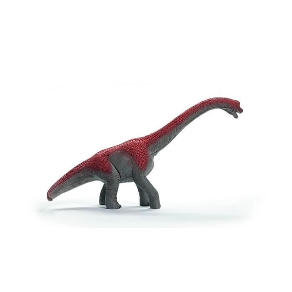 Brachiosaurus-figur, röd med realistiska detaljer, för barn från 4 år, SCHLEICH 15044 Dinosaurier