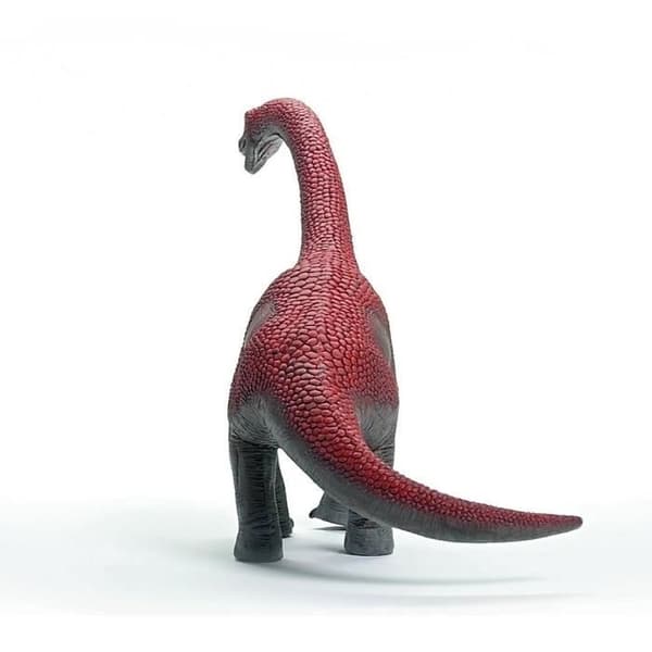 Brachiosaurus-figur, röd med realistiska detaljer, för barn från 4 år, SCHLEICH 15044 Dinosaurier