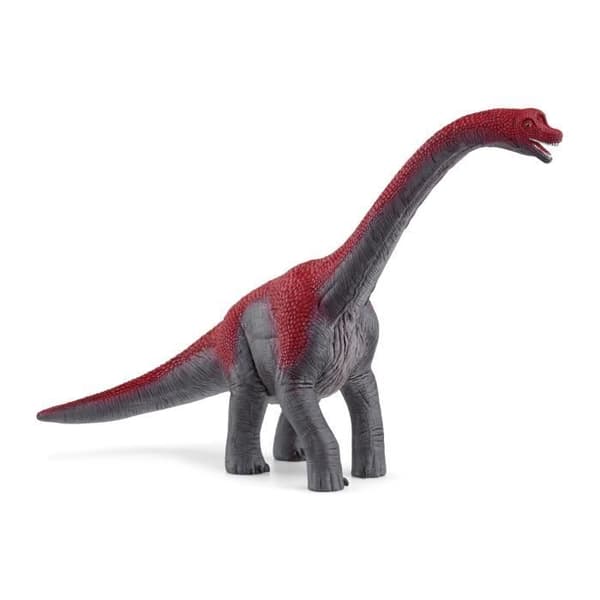 Brachiosaurus-figur, röd med realistiska detaljer, för barn från 4 år, SCHLEICH 15044 Dinosaurier