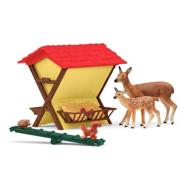 Schleich 42658 Farm World Skovdyrehytte, til børn fra 3 år