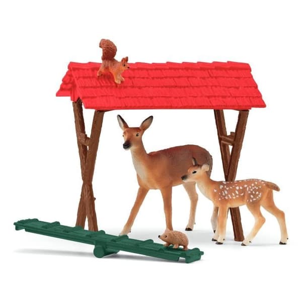 Schleich 42658 Farm World Skovdyrehytte, til børn fra 3 år