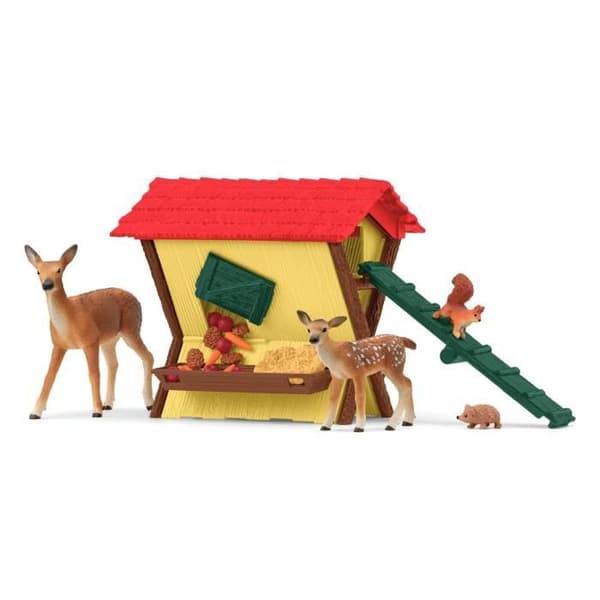Schleich 42658 Farm World Skovdyrehytte, til børn fra 3 år
